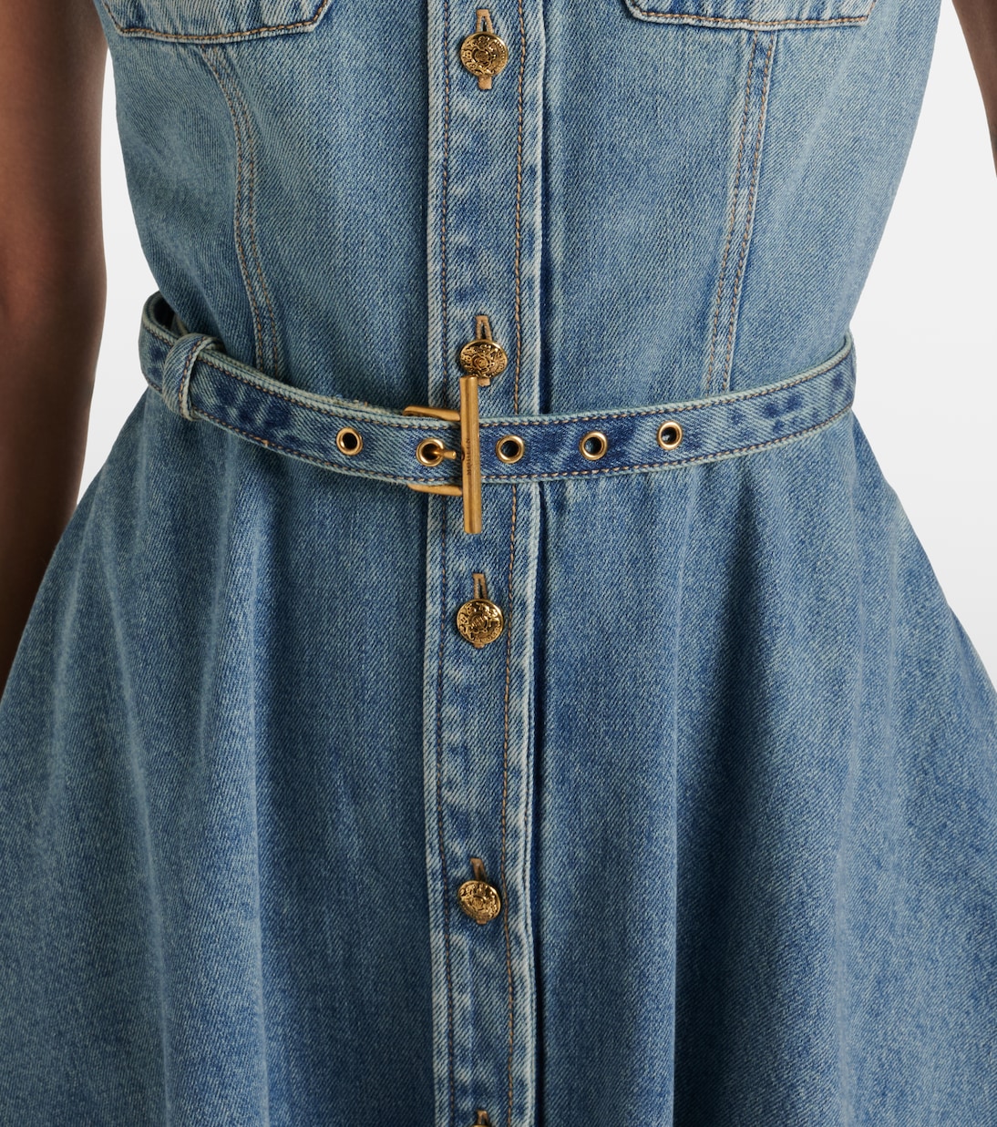 Belted denim shirt dress | McQueen