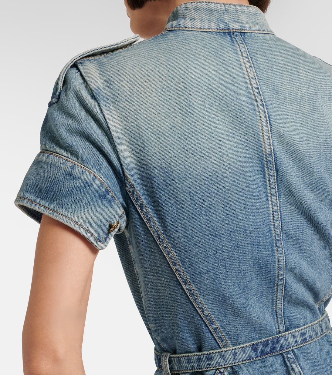 Belted denim shirt dress | McQueen