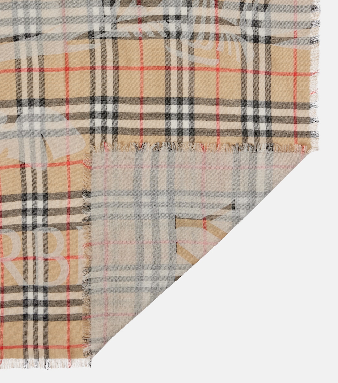 EKD Burberry Check wool and silk scarf | Burberry