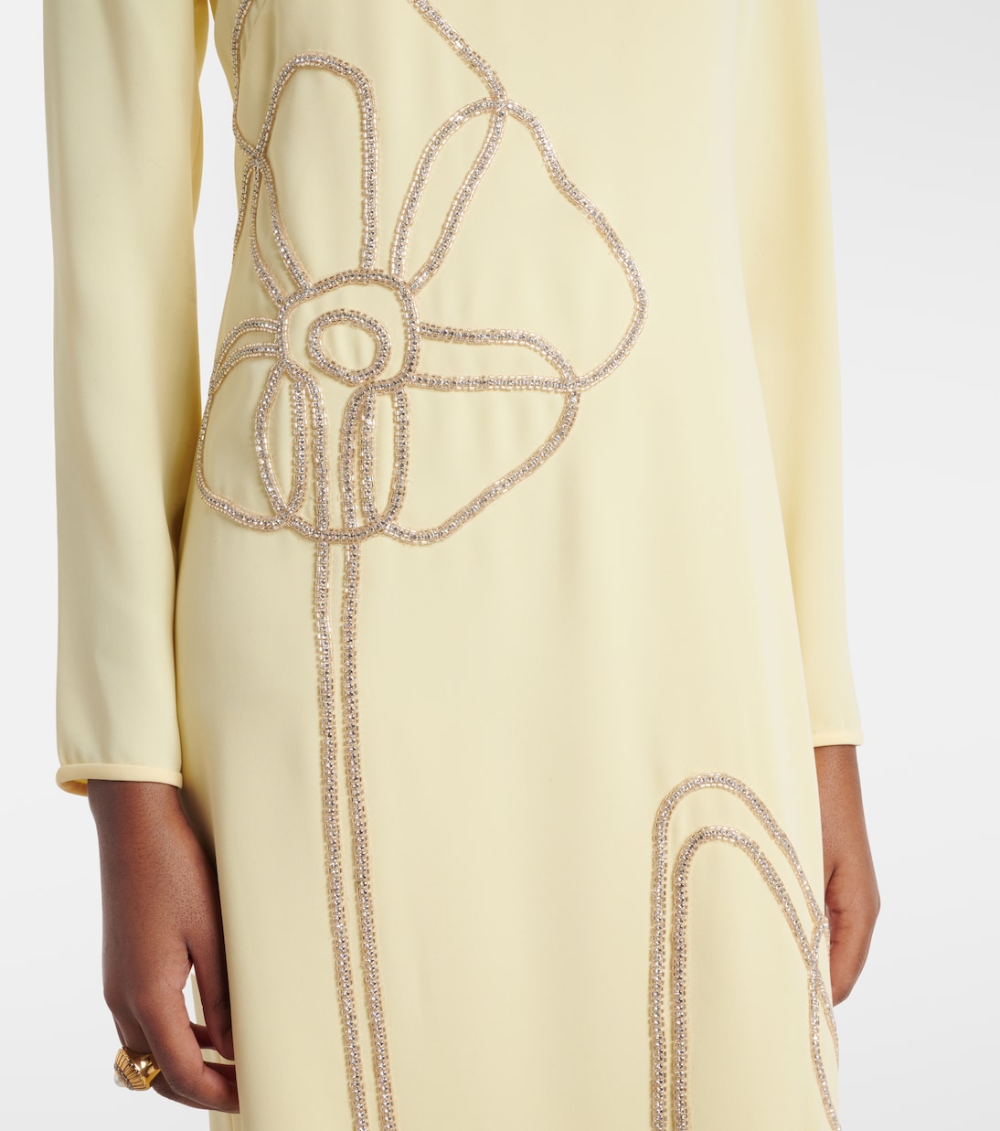 Vestido de fiesta Zarie de crepé adornado  | Costarellos