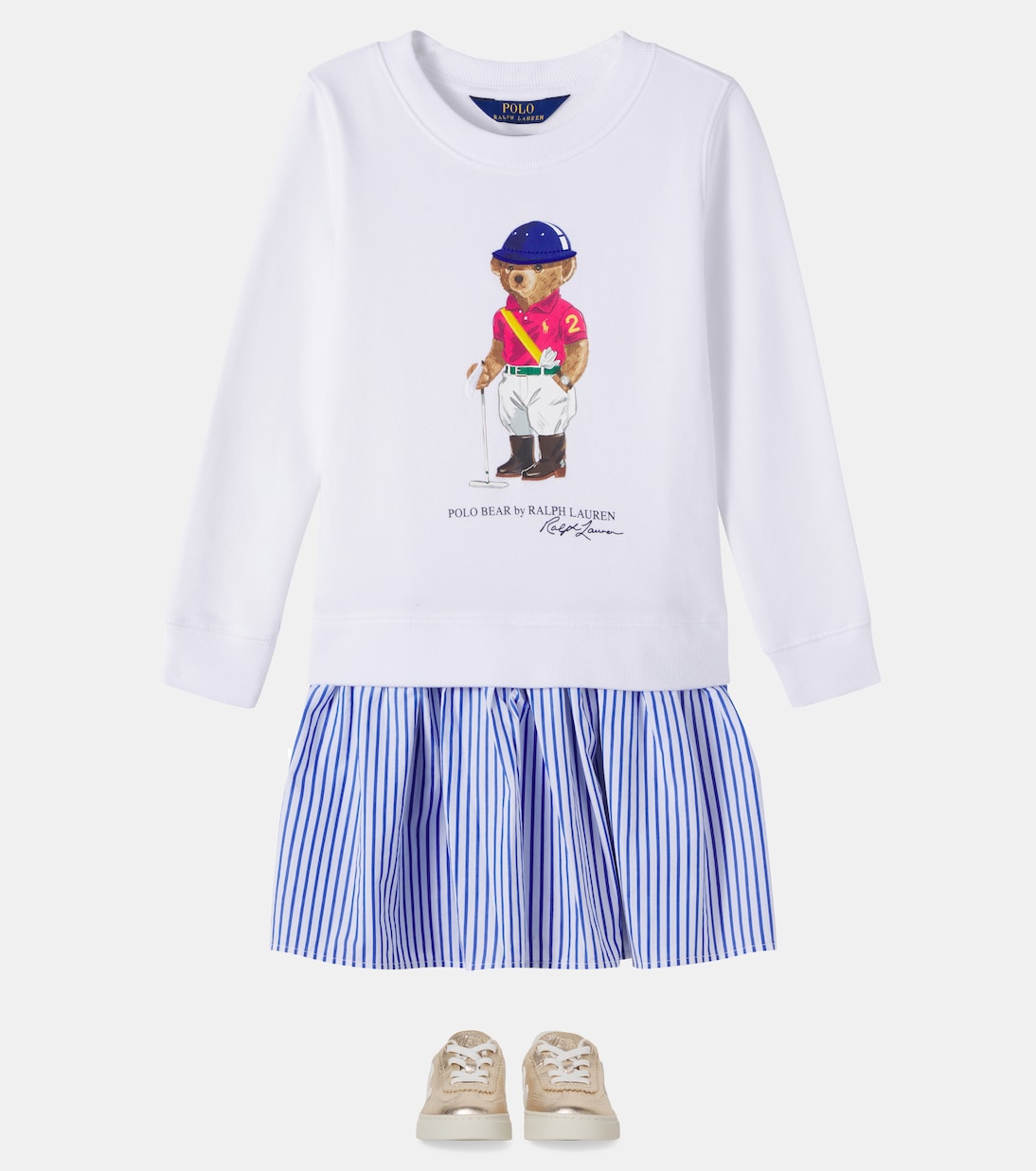 Polo Bear paneled dress | Polo Ralph Lauren Kids