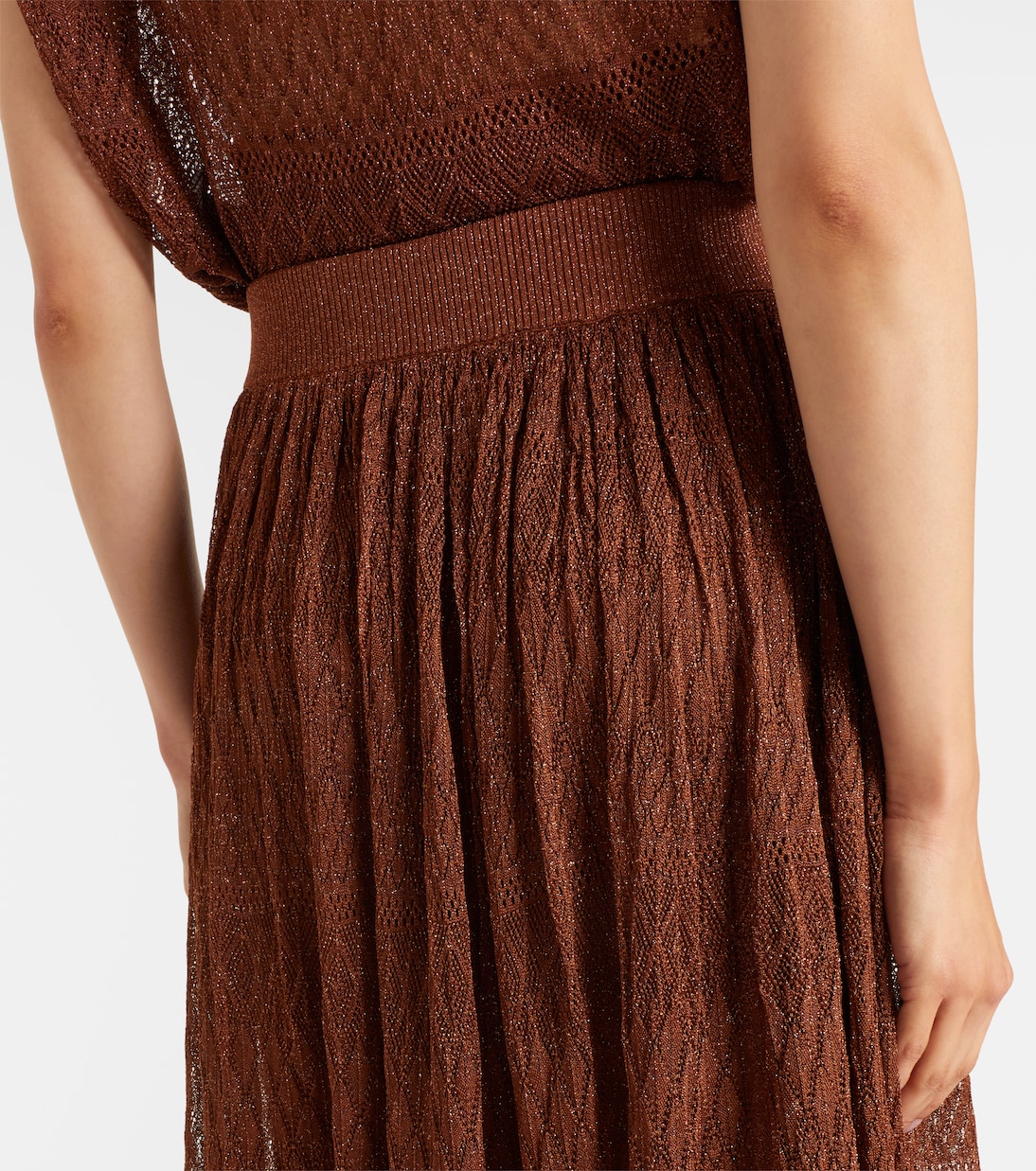 Awaken lamé lace midi skirt | Zimmermann