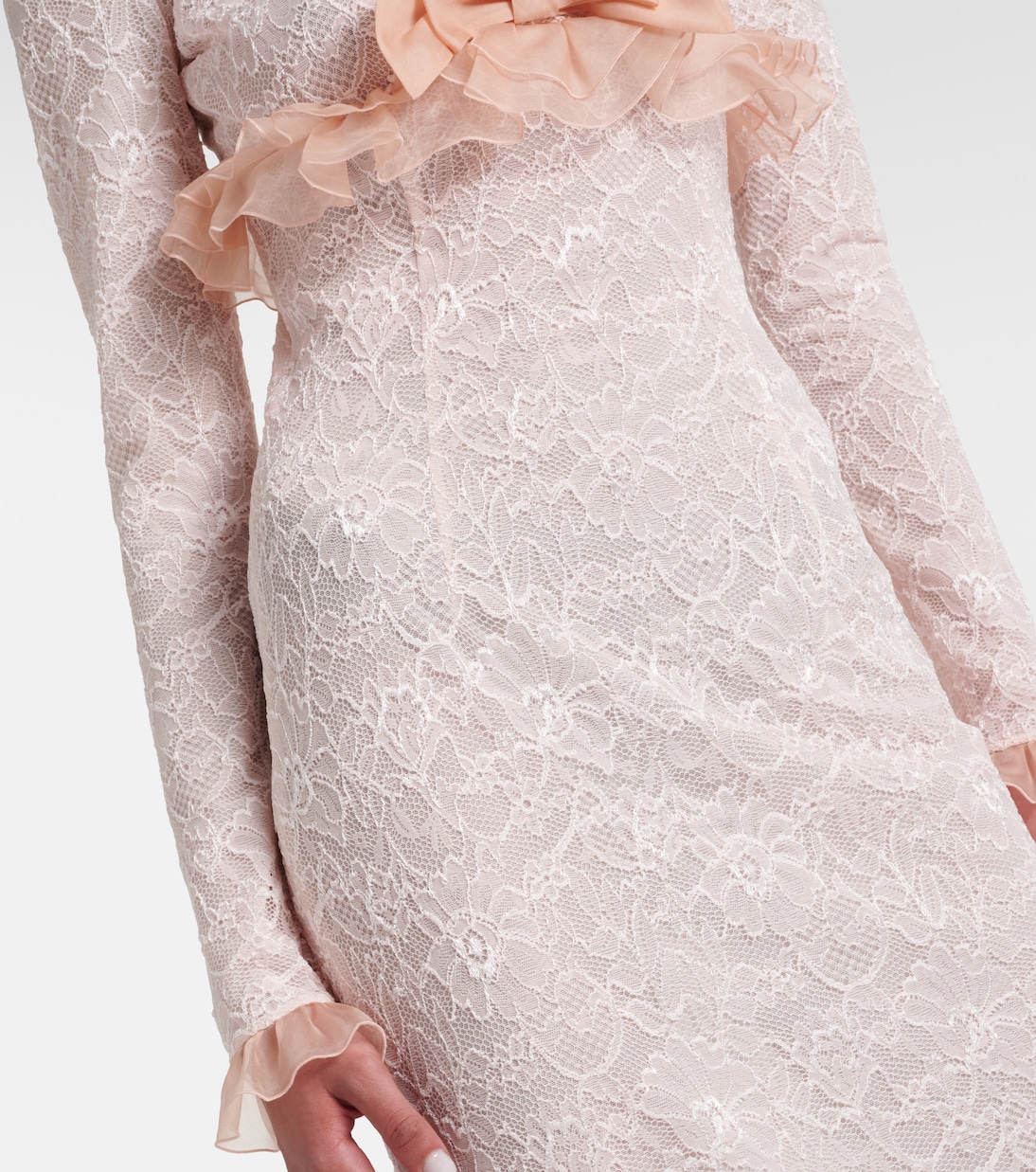 Bow-detail lace gown | Alessandra Rich