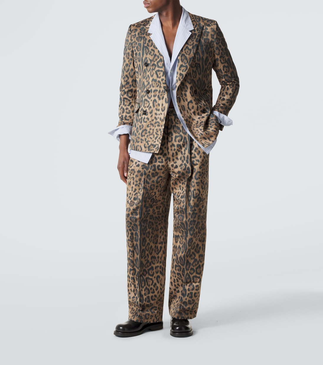 Cotton-blend straight pants | Dolce&Gabbana