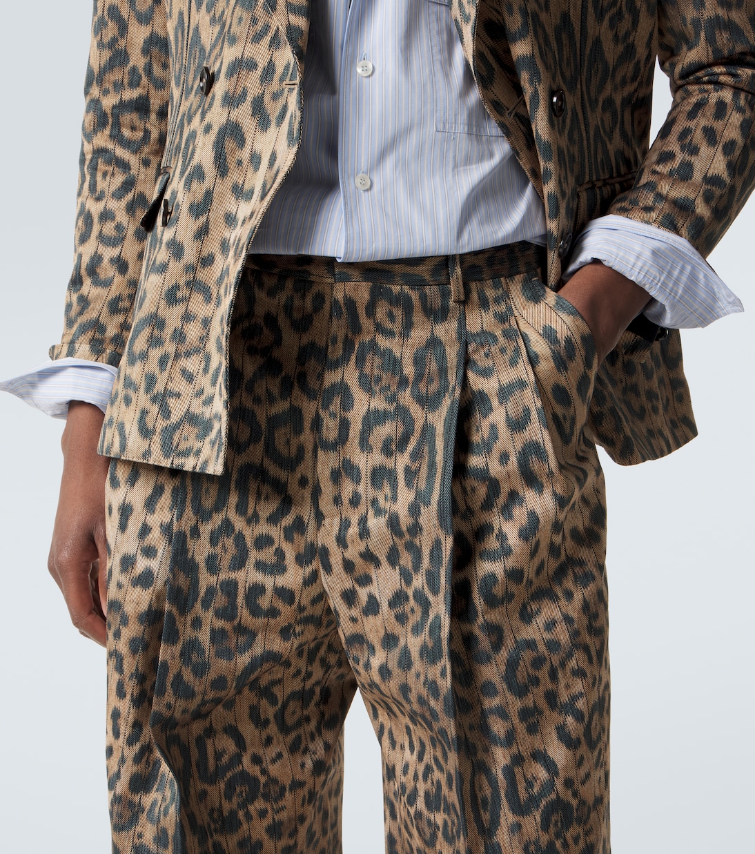 Cotton-blend straight pants | Dolce&Gabbana