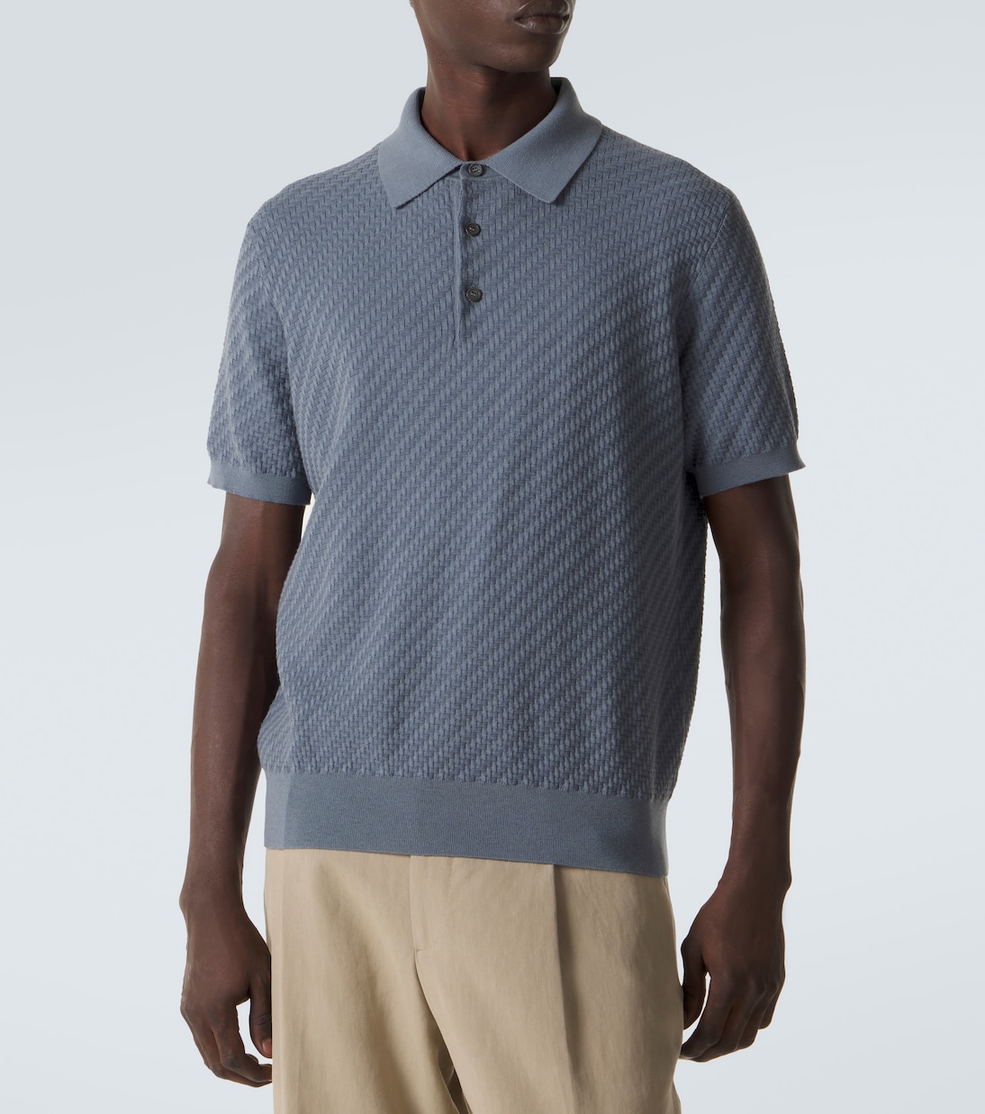 Cotton, silk, and cashmere polo shirt | Brioni