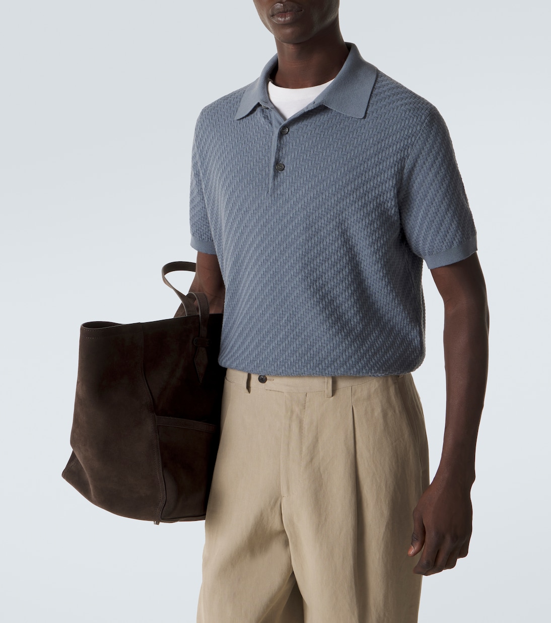 Cotton, silk, and cashmere polo shirt | Brioni