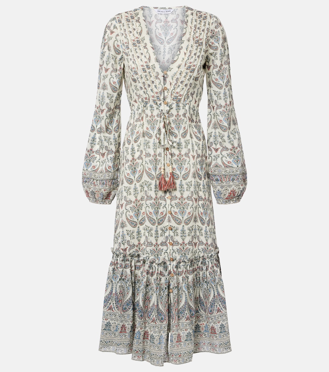 Vani paisley ruffled midi dress | Veronica Beard