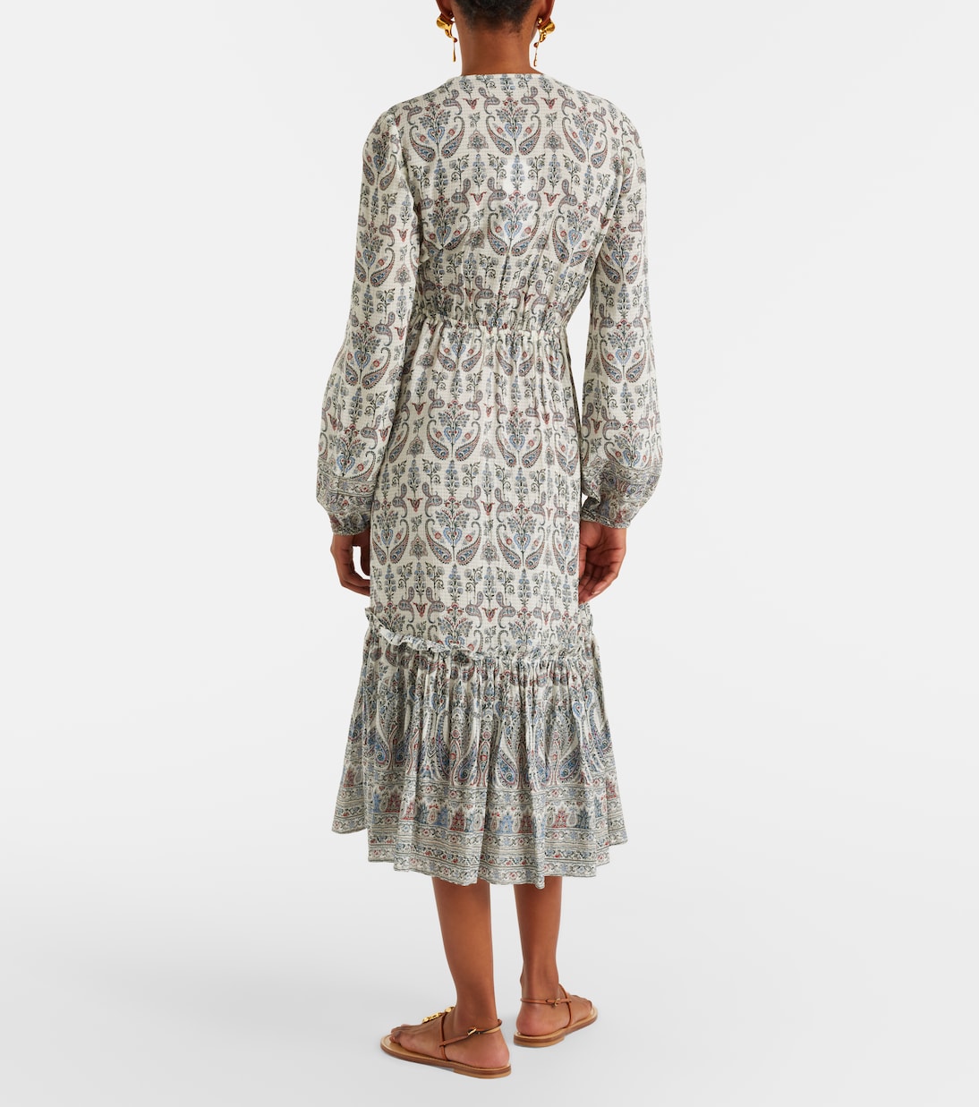 Vani paisley ruffled midi dress | Veronica Beard