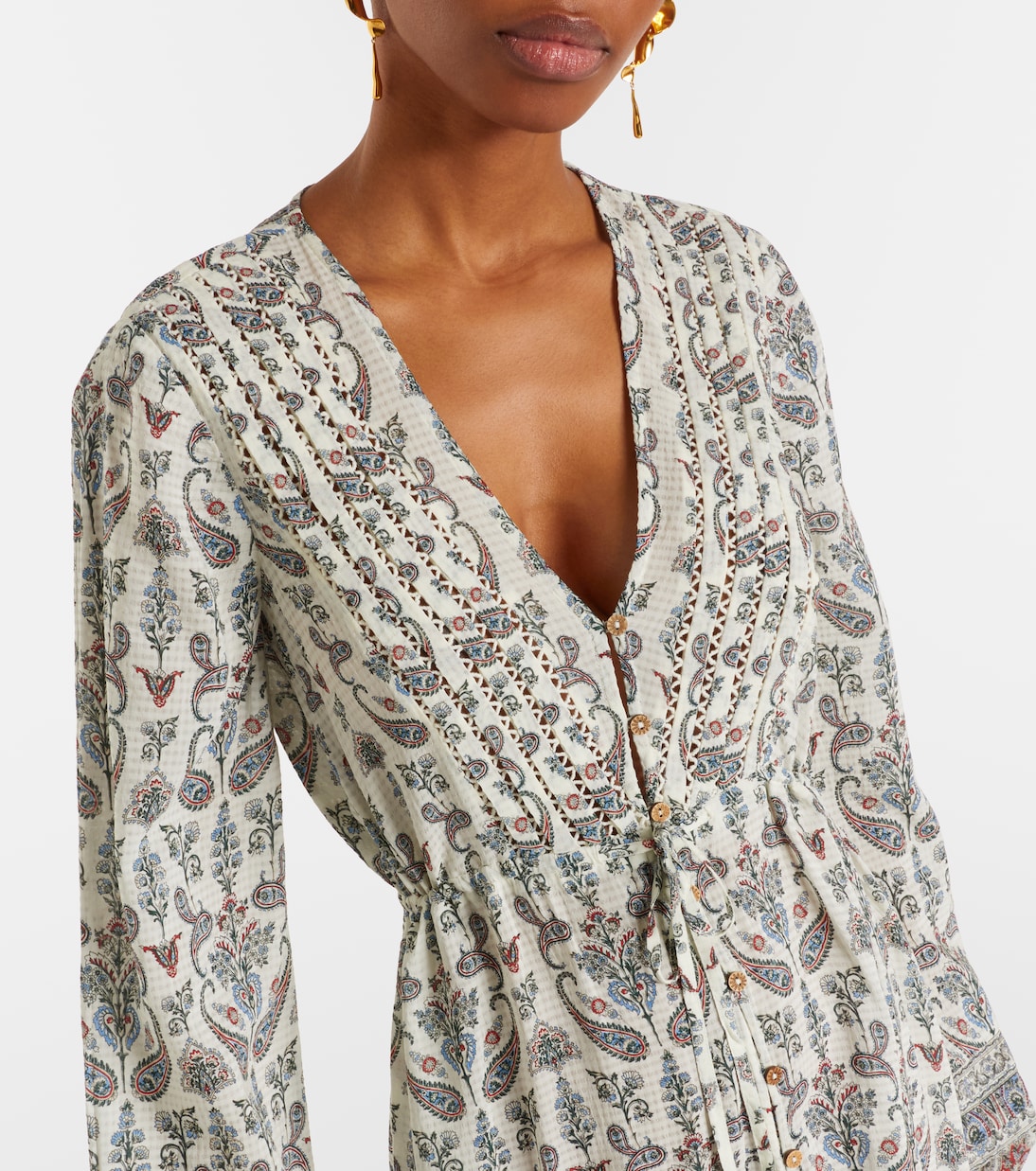 Vani paisley ruffled midi dress | Veronica Beard