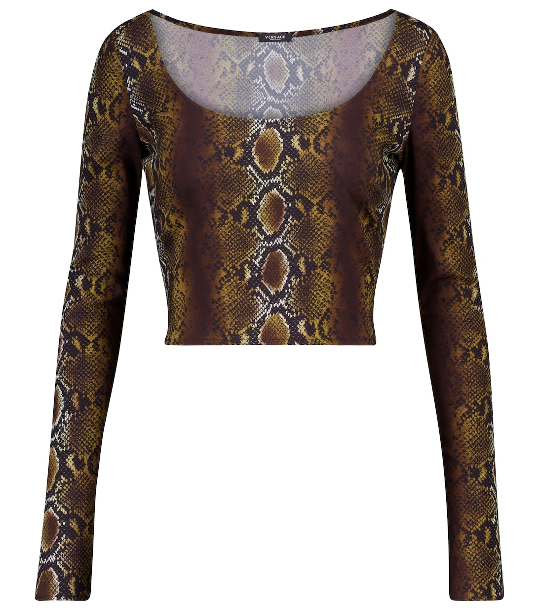 Snake-print crop top | Versace