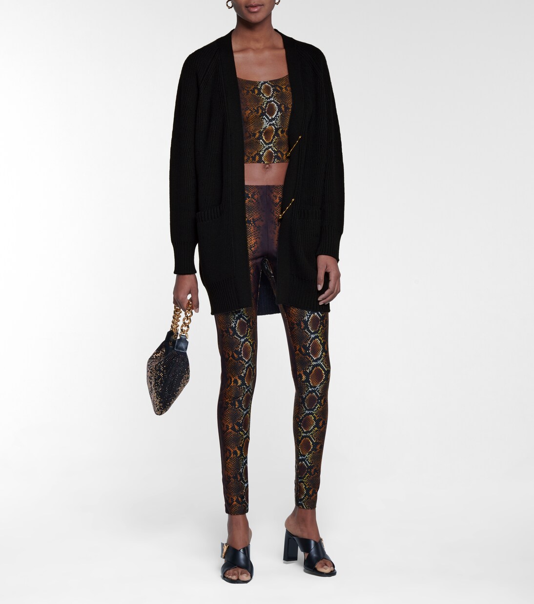 Snake-print crop top | Versace