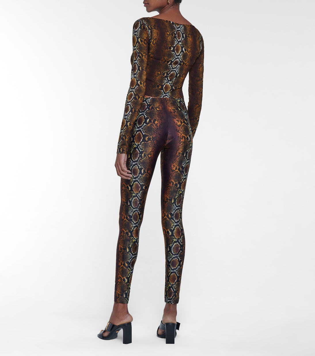 Snake-print crop top | Versace