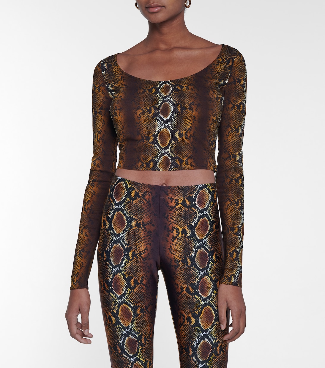 Snake-print crop top | Versace