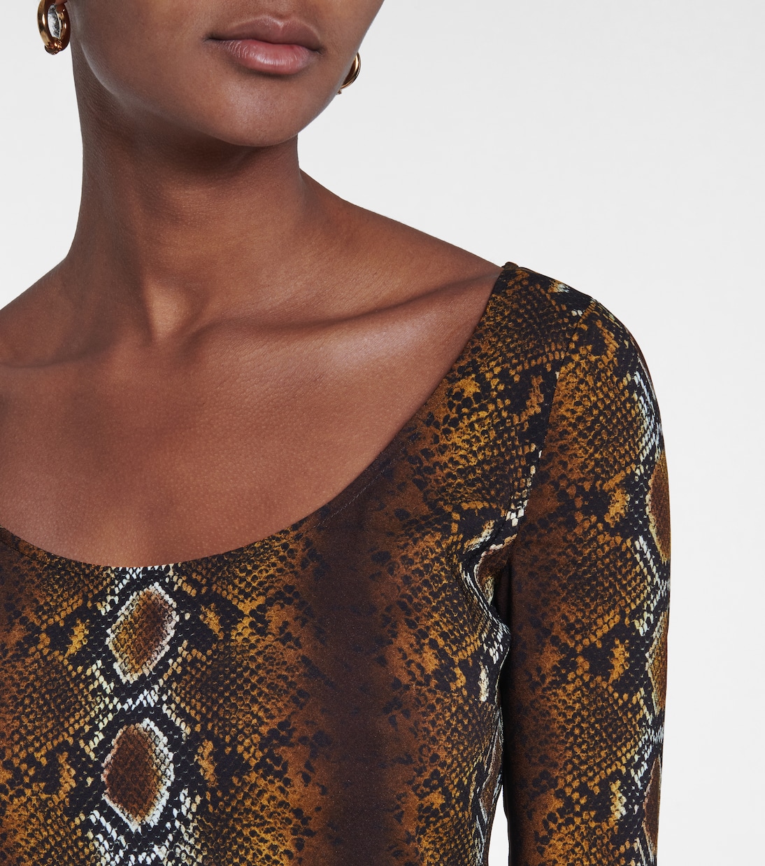 Snake-print crop top | Versace