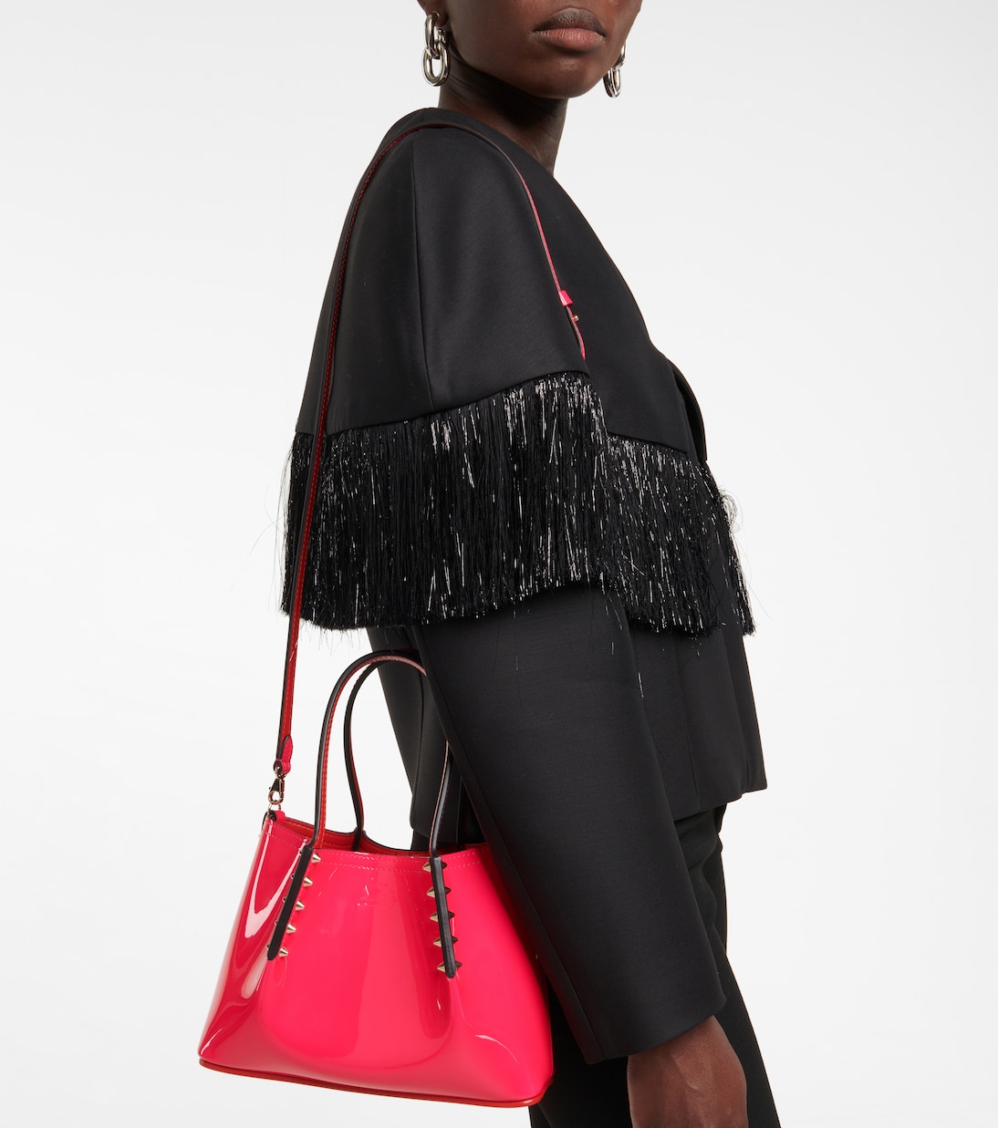 Borsa Cabarock Mini in vernice | Christian Louboutin