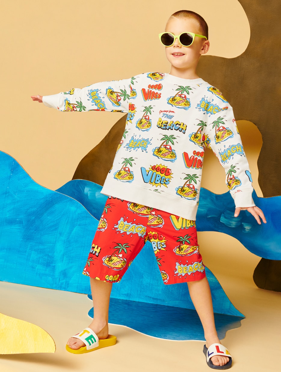 Printed cotton shorts | Stella McCartney Kids