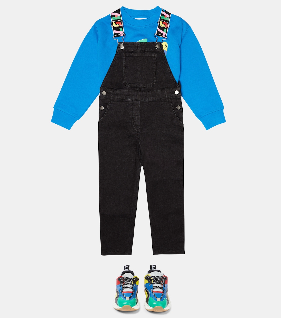 Peto en mezcla de algodón con logo | Stella McCartney Kids