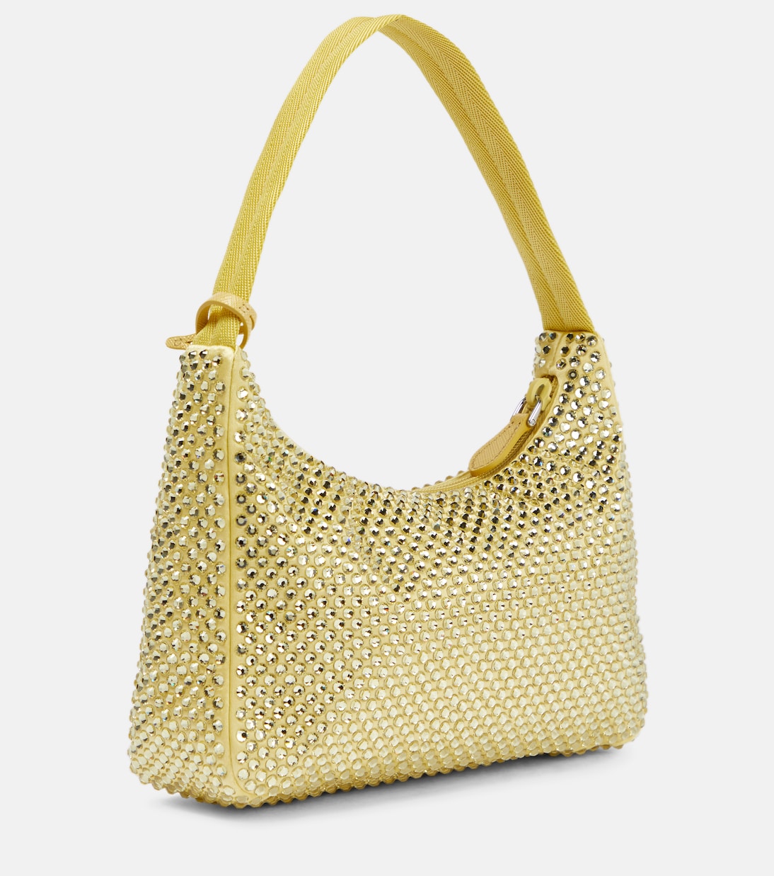Borsa a spalla Re-Edition Mini con cristalli | Prada