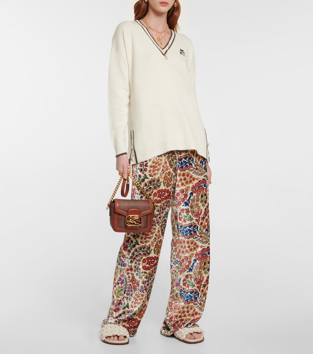 Pantalon ample imprimé à taille haute | Etro