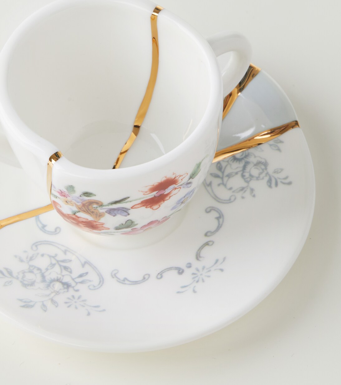Kintsugi espresso cup and saucer set by Marcantonio Raimondi Malerba | Seletti