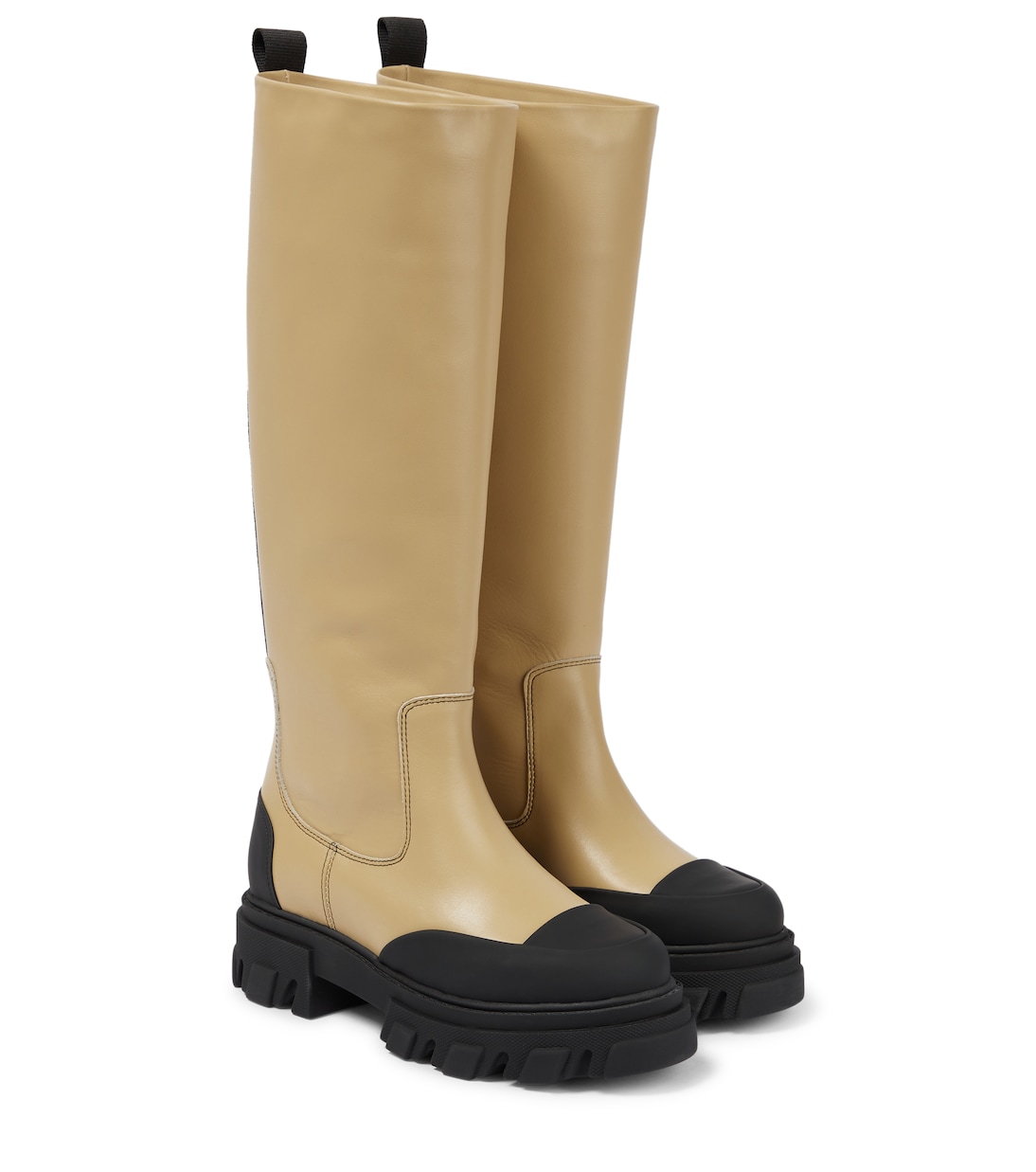 Botas altas de piel | Ganni