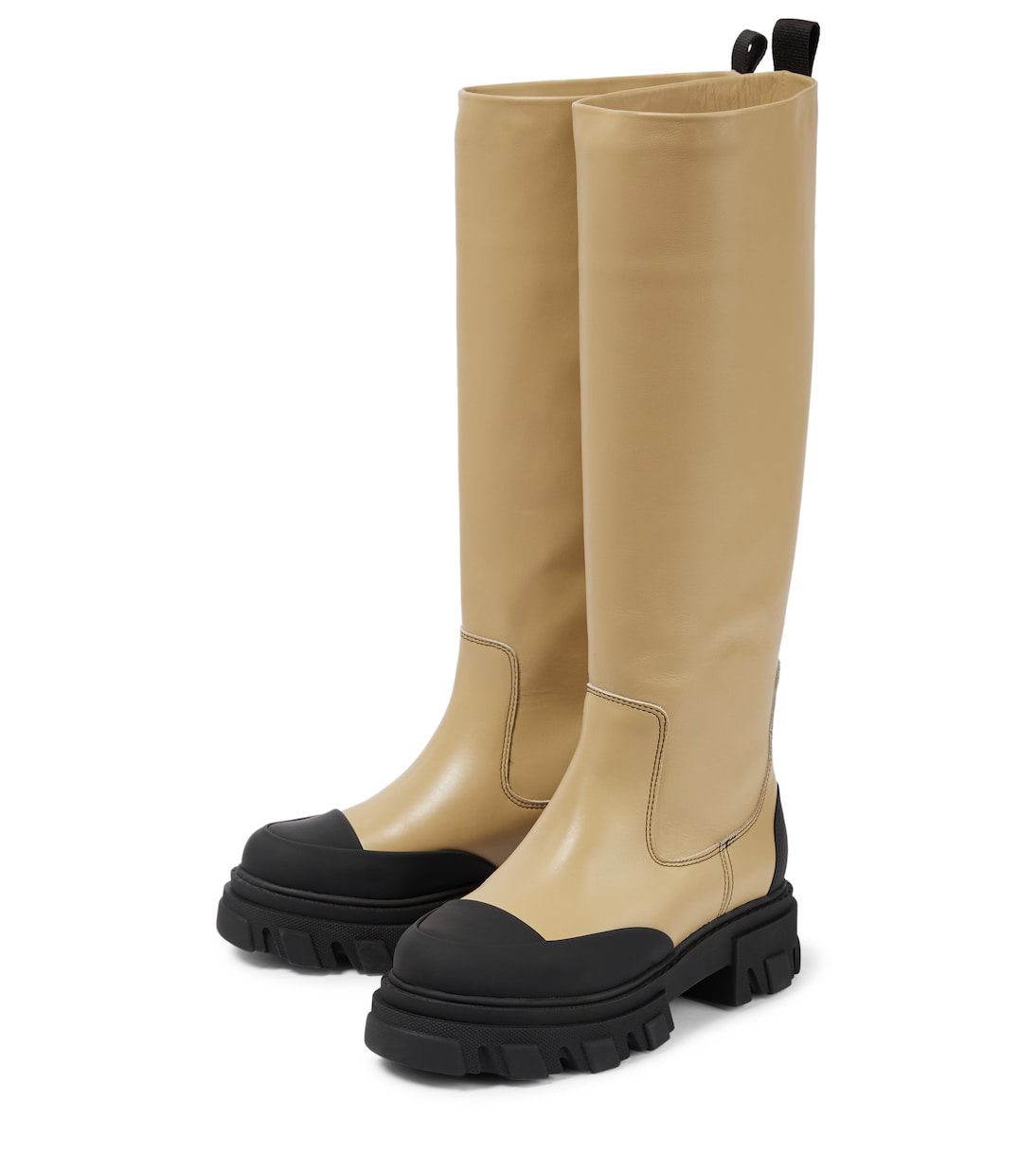 Botas altas de piel | Ganni