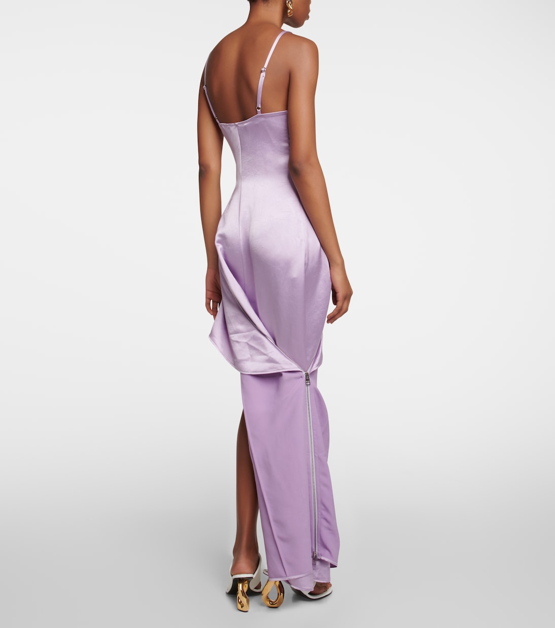 Satin zip slip dress | JW Anderson