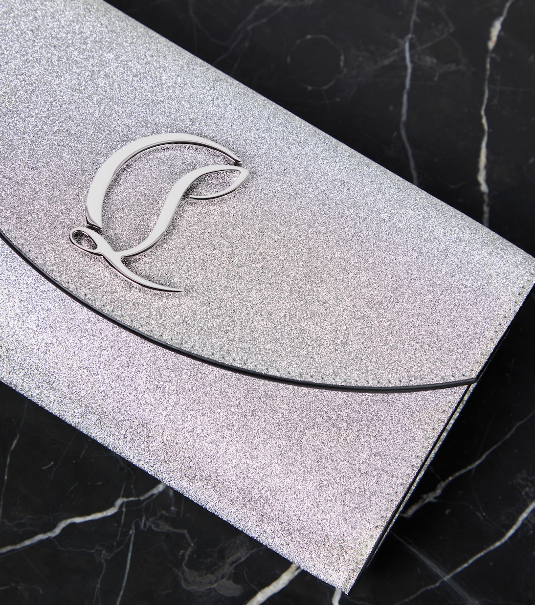 Clutch Loubi54 de piel con glitter | Christian Louboutin