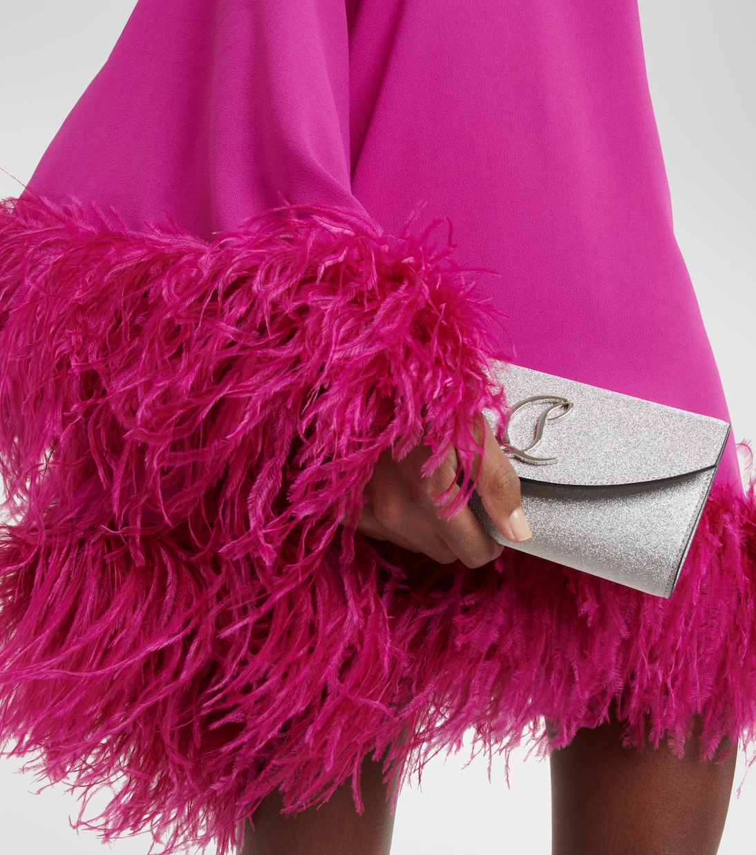 Clutch Loubi54 de piel con glitter | Christian Louboutin
