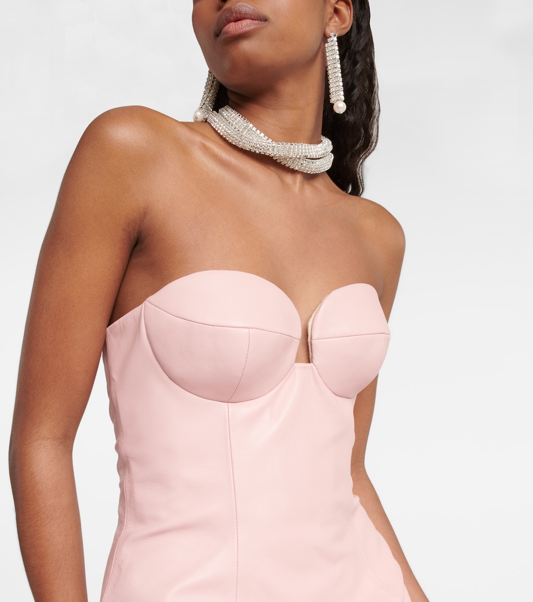 Leather bustier midi dress | Magda Butrym