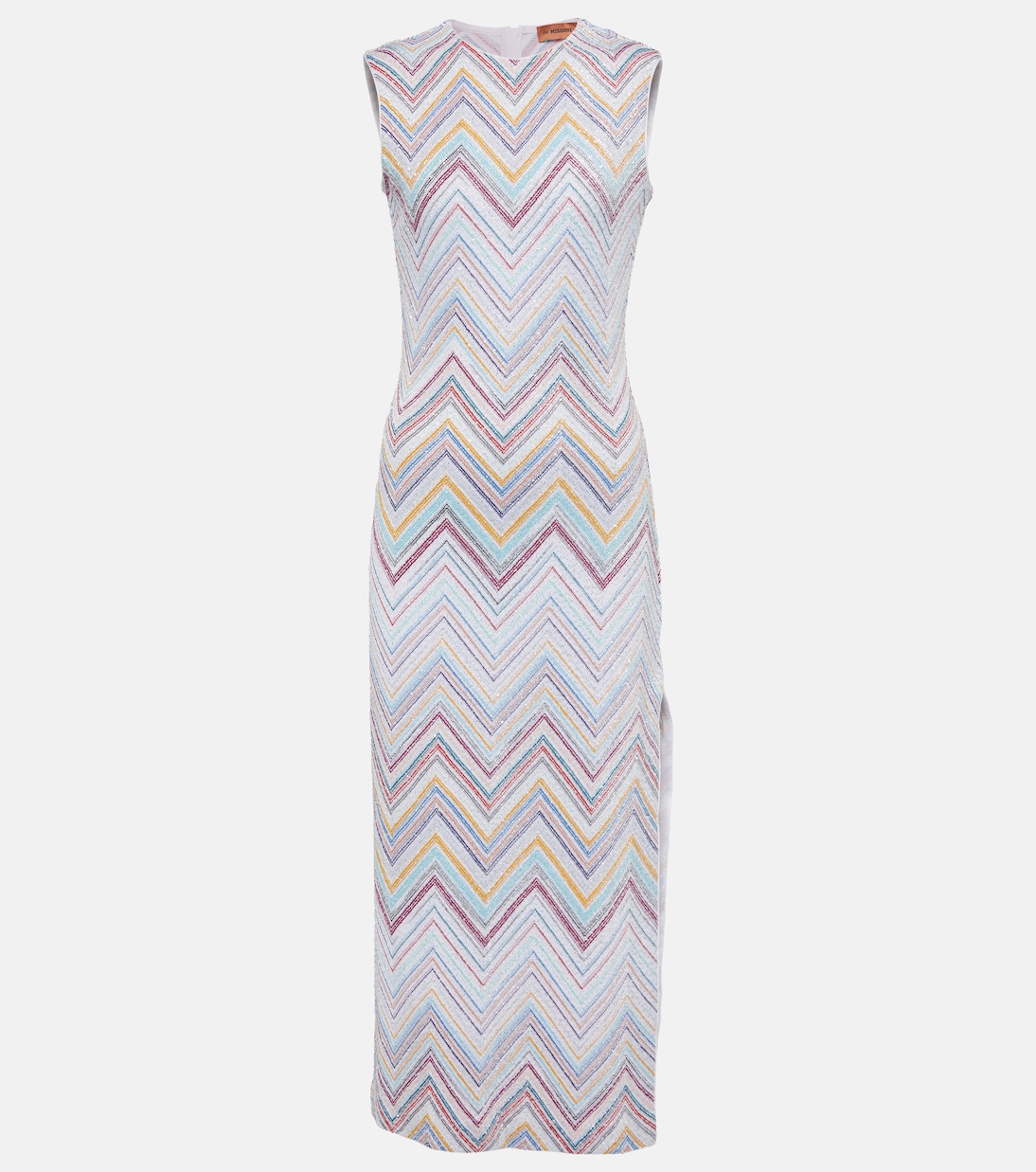 Zig-zag bouclé knit midi dress | Missoni