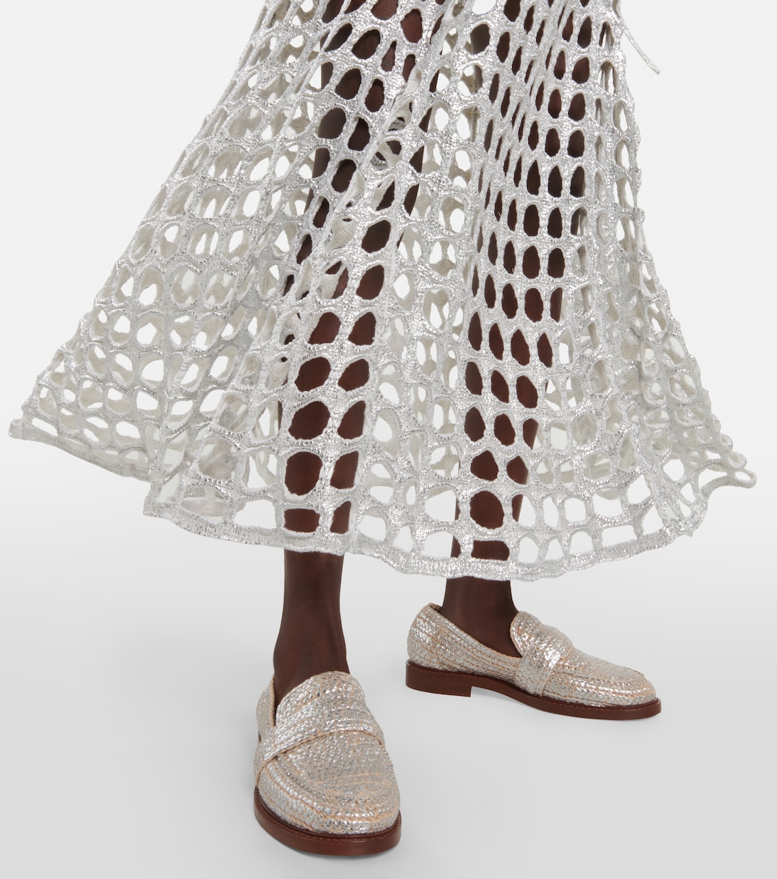 Mocassini Kalya in crochet metallizzato | Chloé