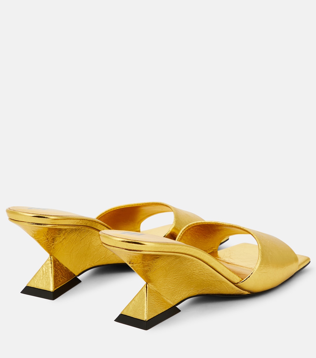 Mules Cheope de piel laminada | The Attico