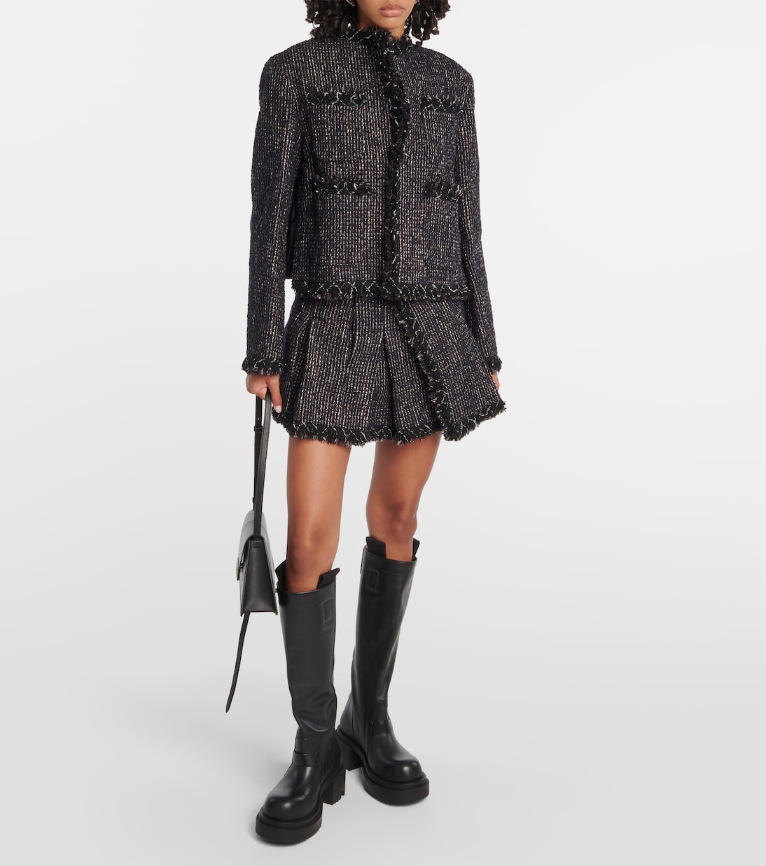 Cropped tweed jacket | Sacai