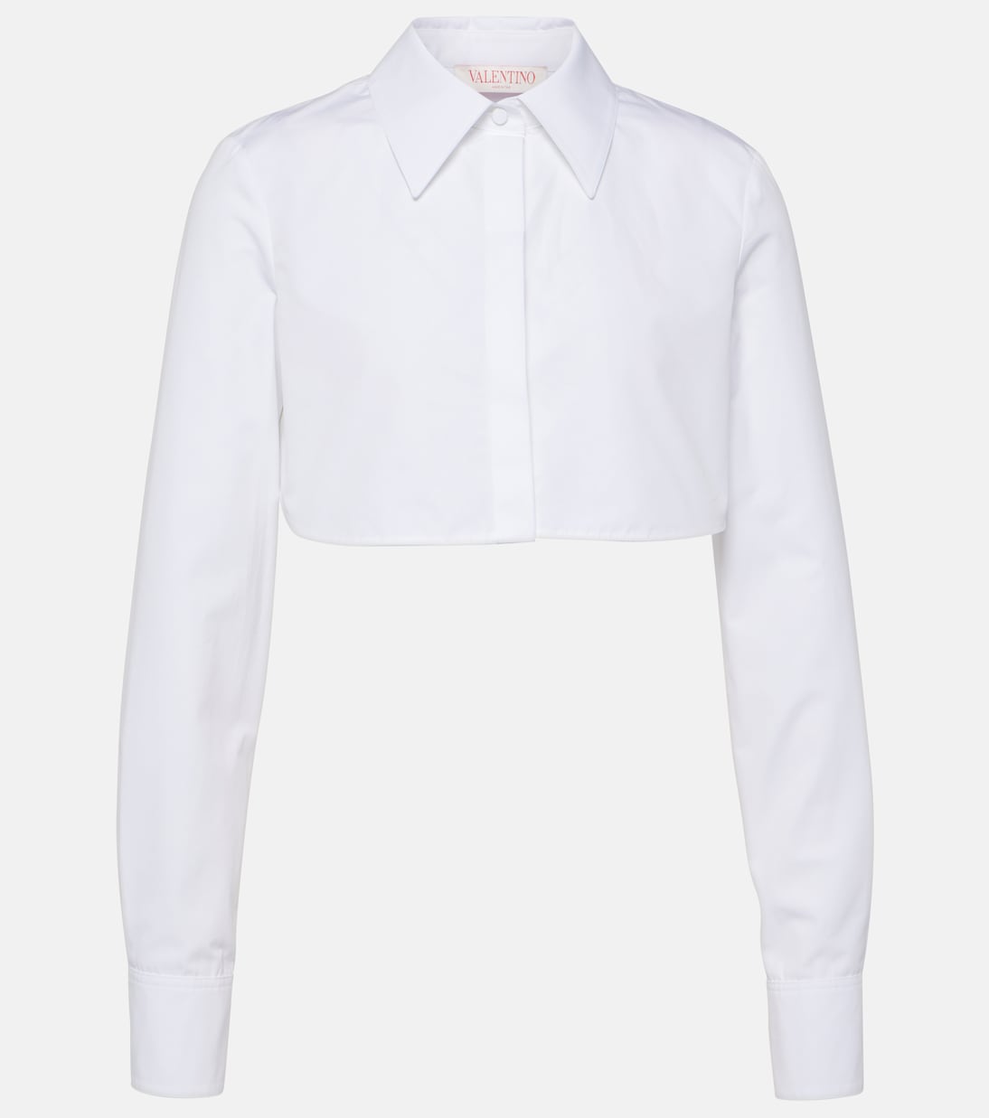 Camicia cropped in popeline di cotone | Valentino