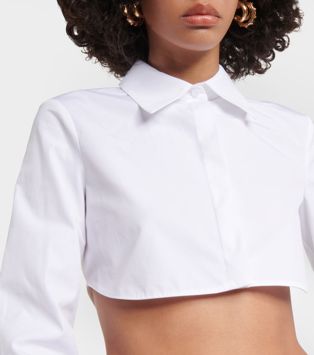 Camicia cropped in popeline di cotone | Valentino
