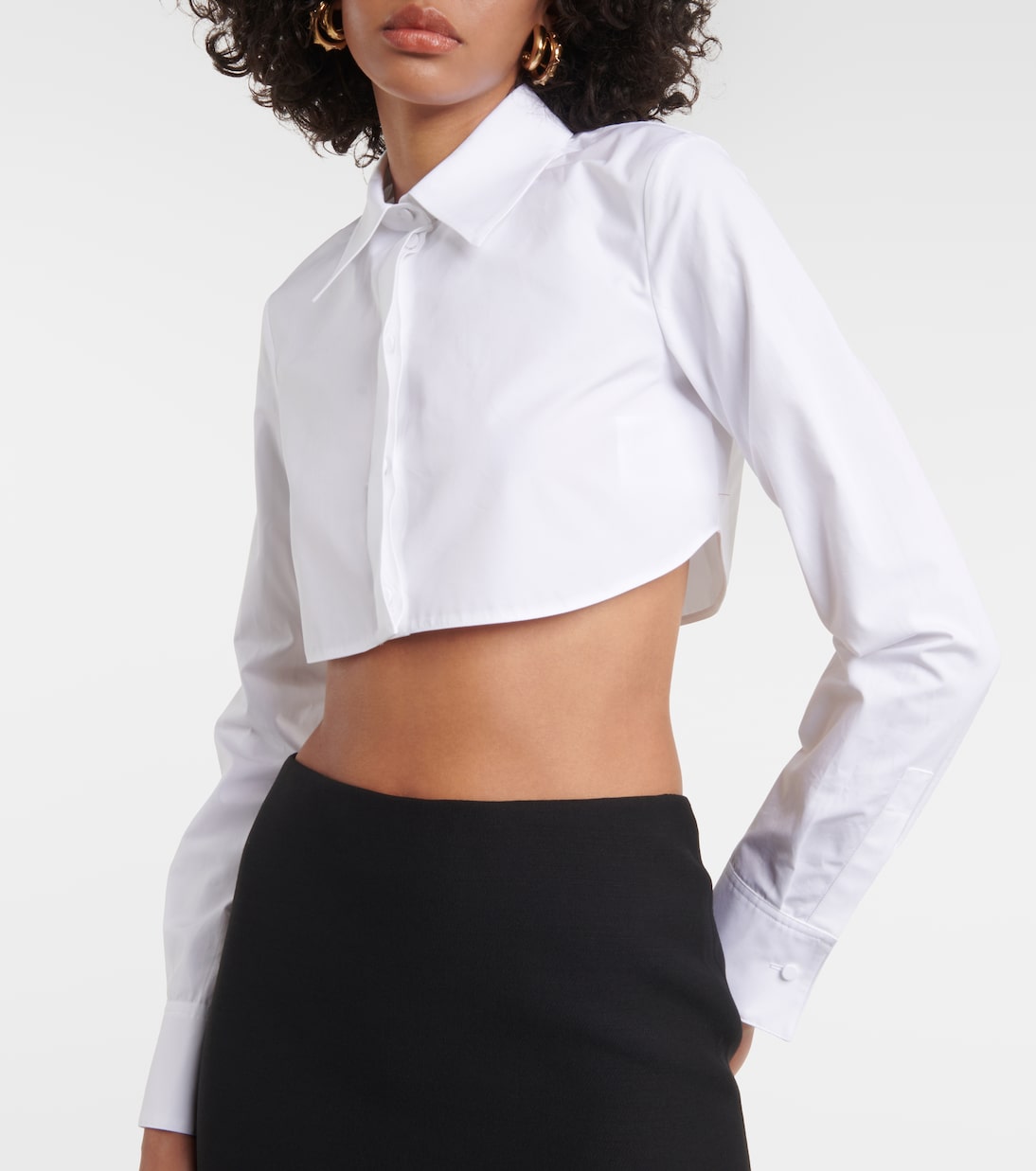 Camicia cropped in popeline di cotone | Valentino