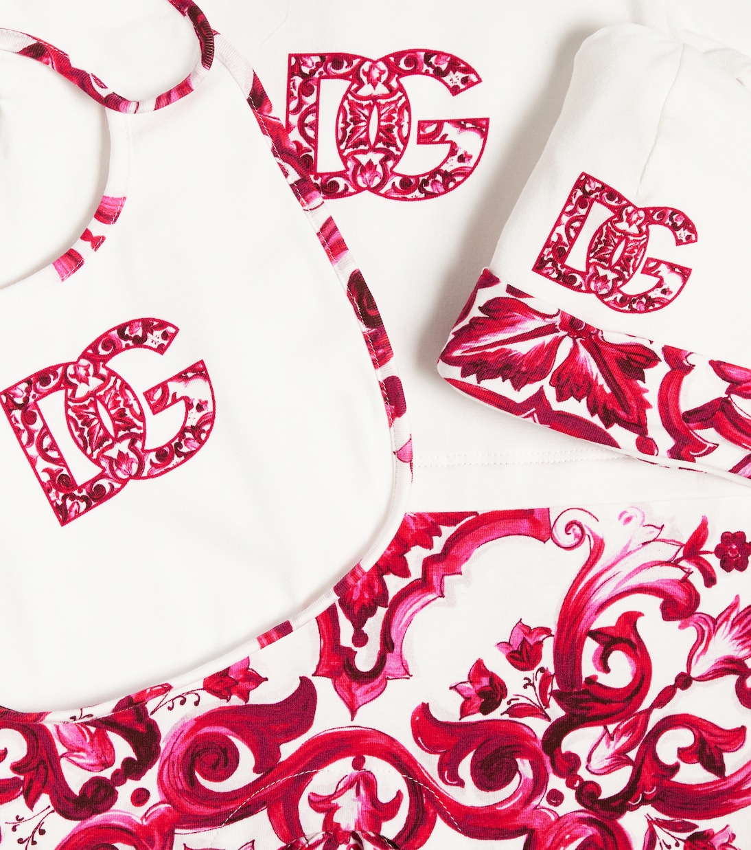 Bebé - set de mono, babero y gorro de algodón | Dolce&Gabbana Kids