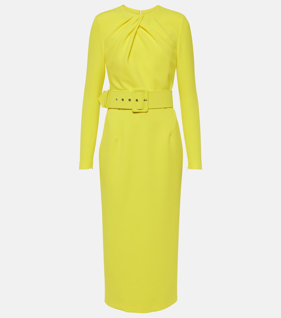 Gathered crêpe midi dress | Safiyaa