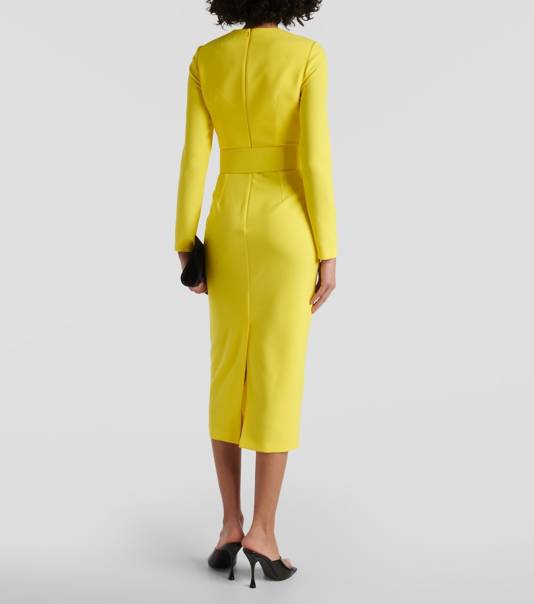 Gathered crêpe midi dress | Safiyaa
