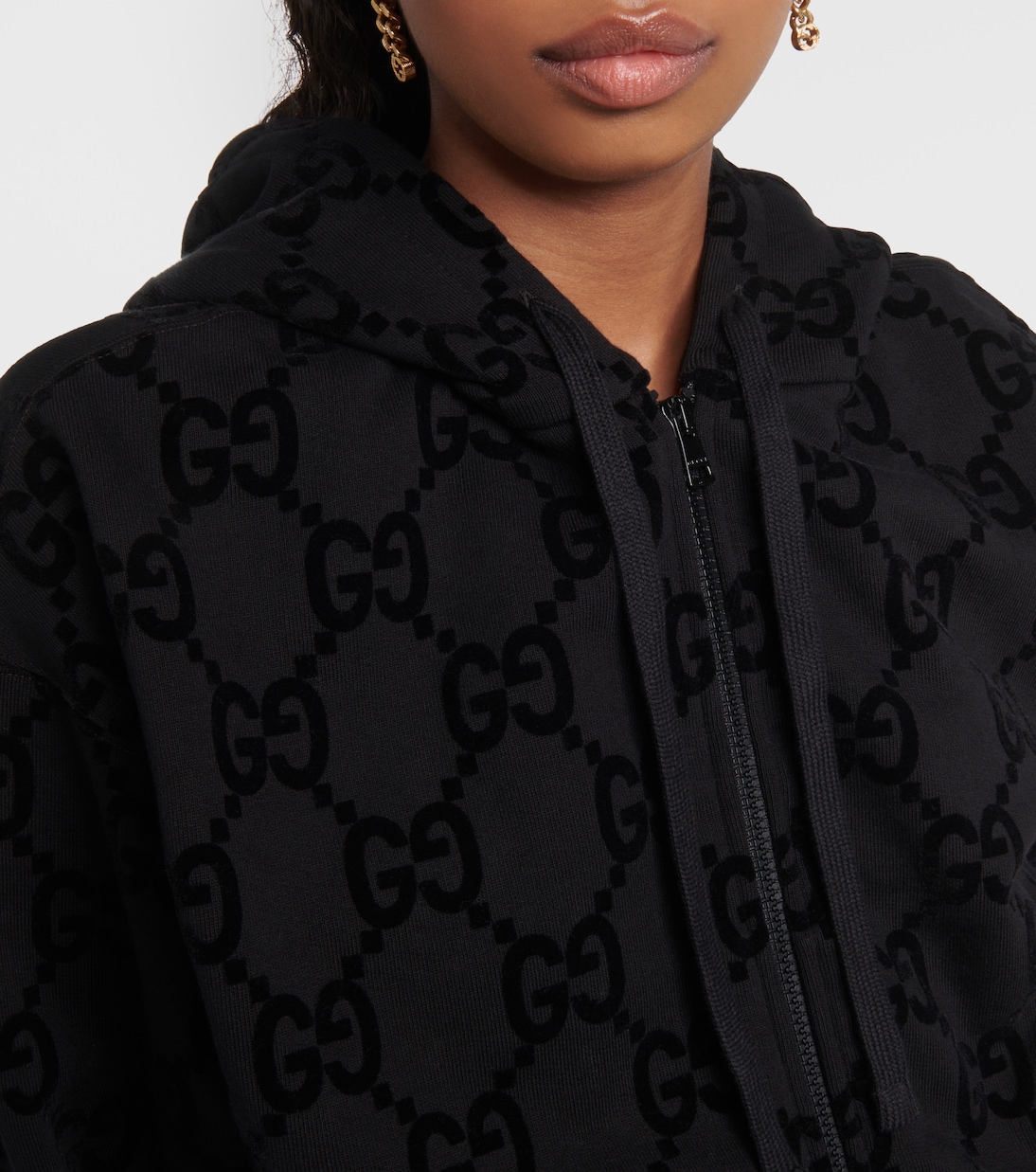 Sudadera con capucha de forro polar con GG | Gucci
