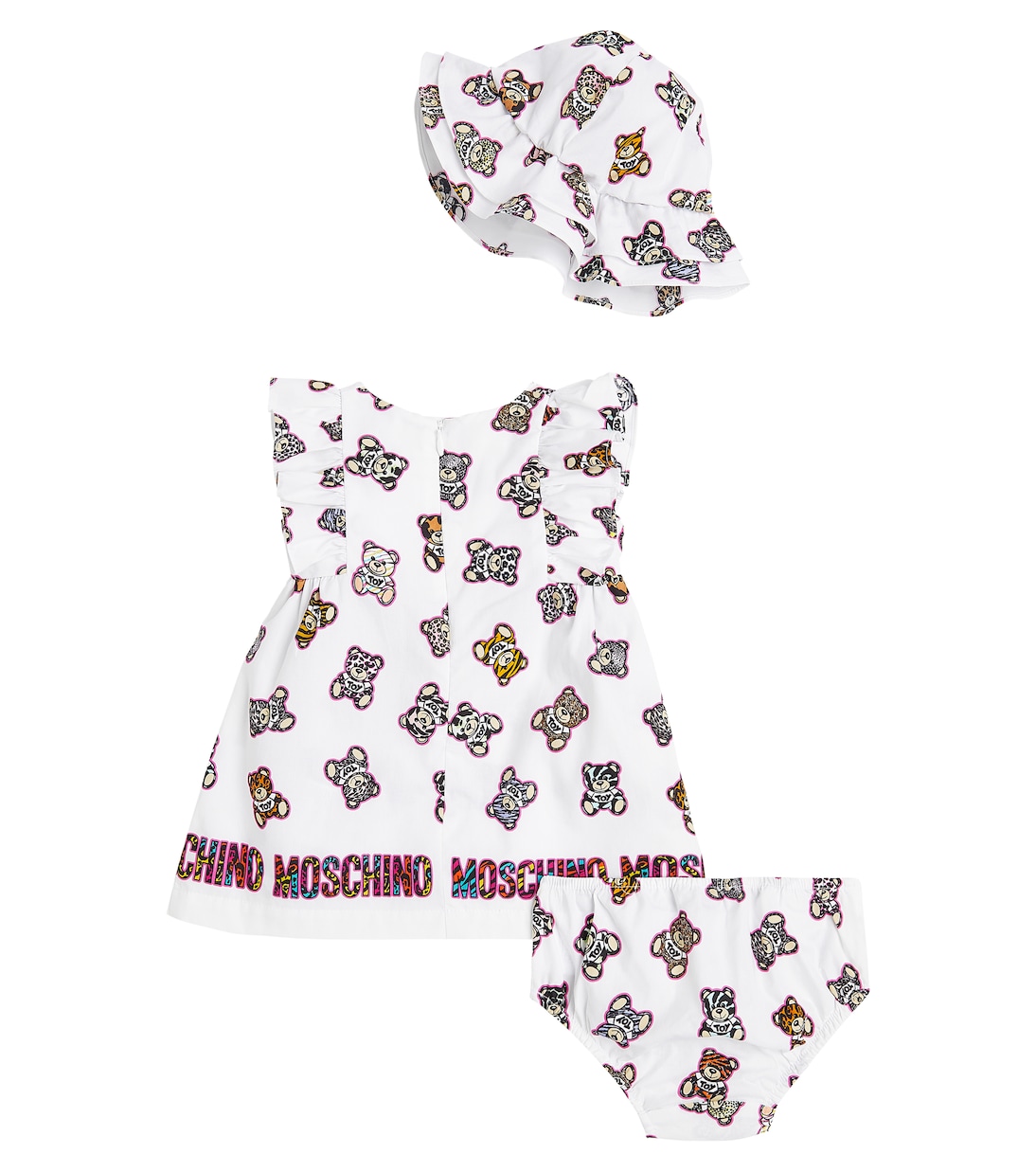 Baby Set aus Kleid, Höschen und Hut | Moschino Kids