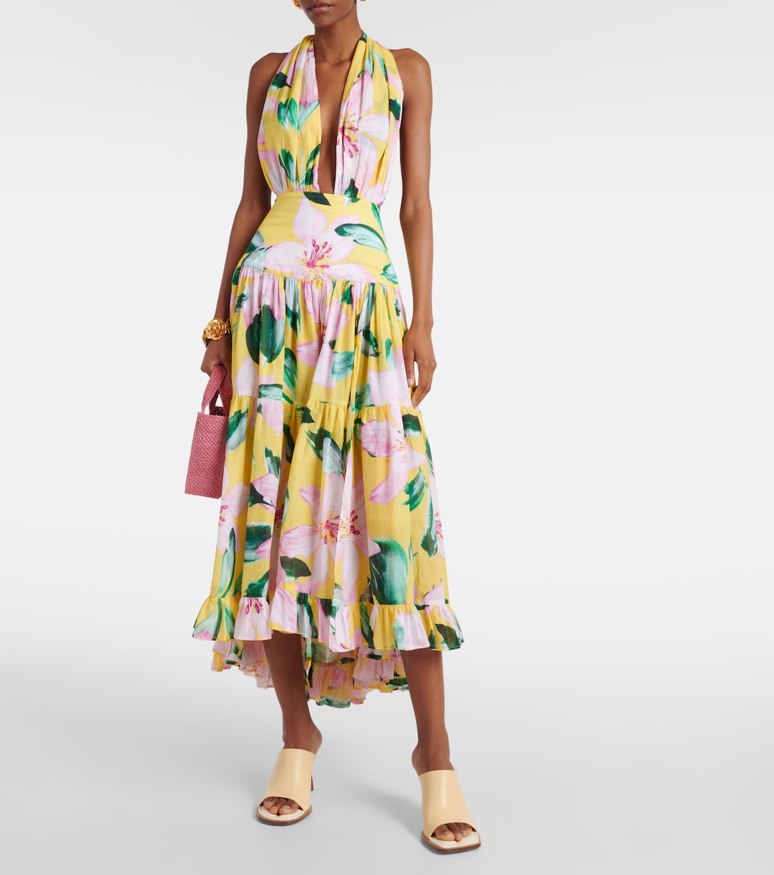 Vestido midi Marie Rose de algodón | Alexandra Miro