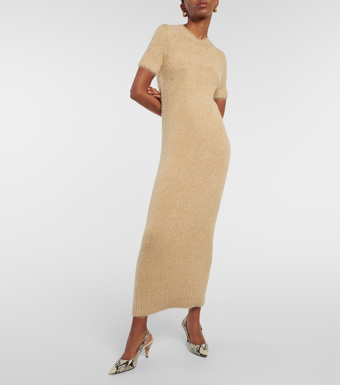 Robe longue Helen en soie et cachemire | Khaite