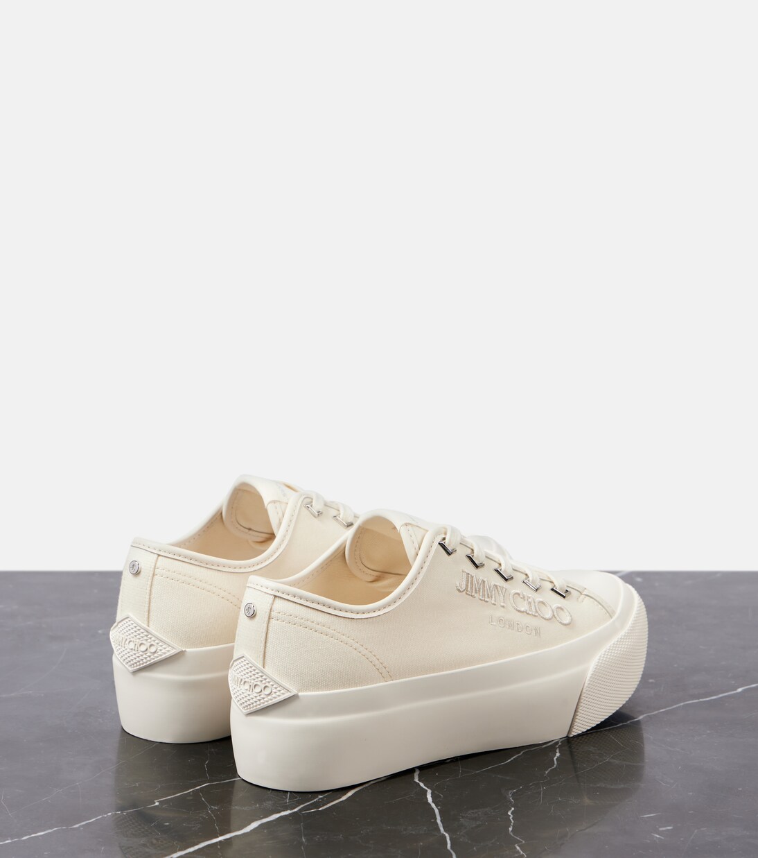 Palma Maxi canvas platform sneakers | Jimmy Choo