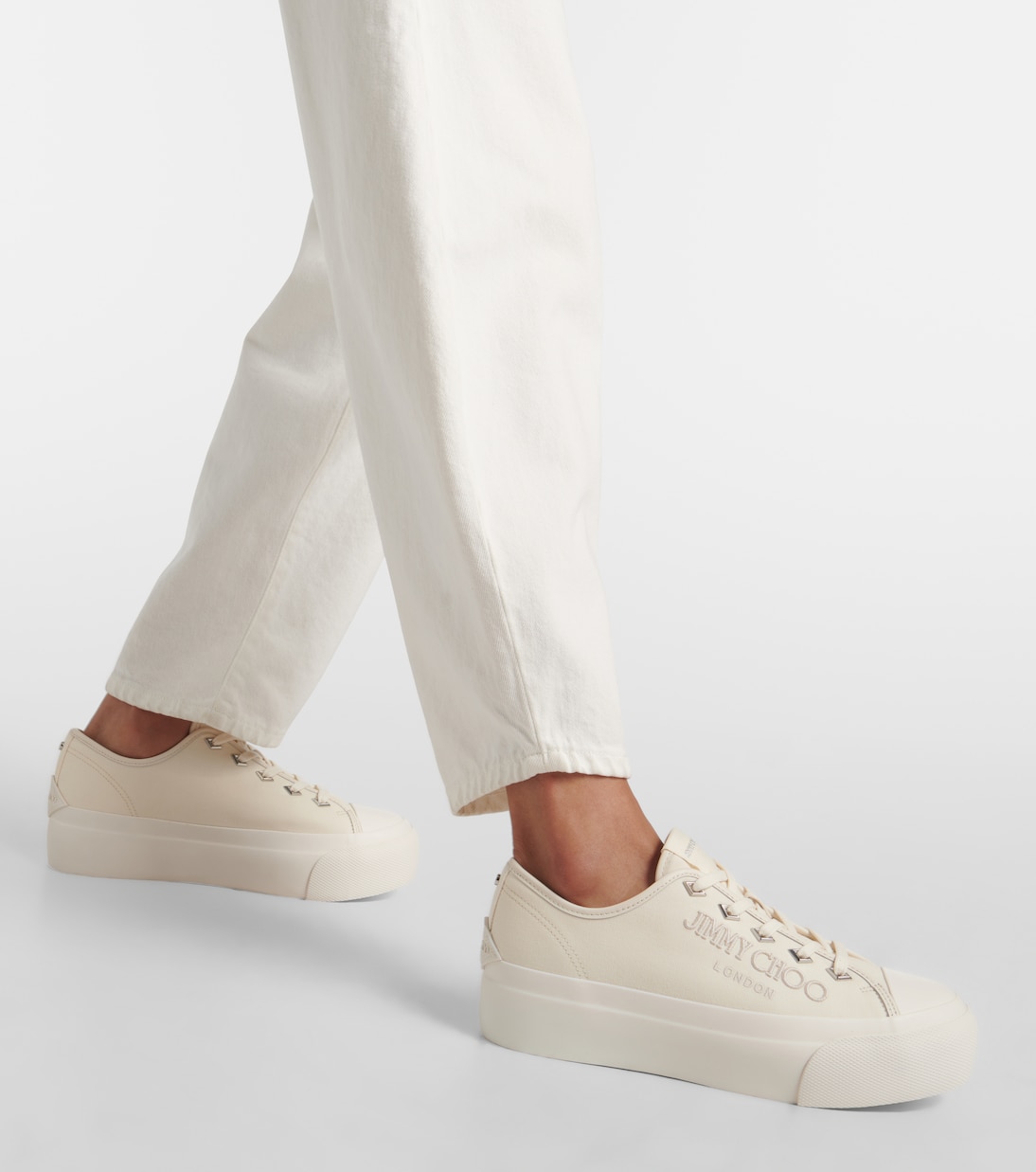Palma Maxi canvas platform sneakers | Jimmy Choo