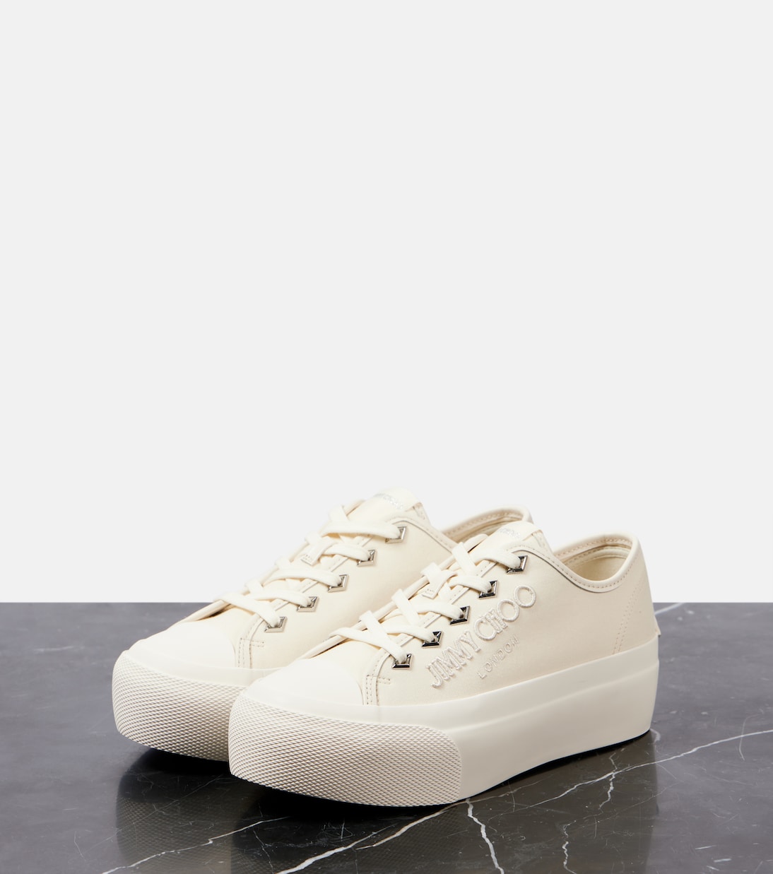 Palma Maxi canvas platform sneakers | Jimmy Choo
