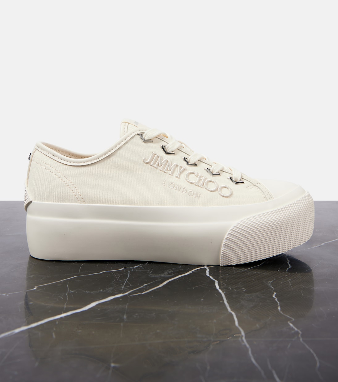 Palma Maxi canvas platform sneakers | Jimmy Choo