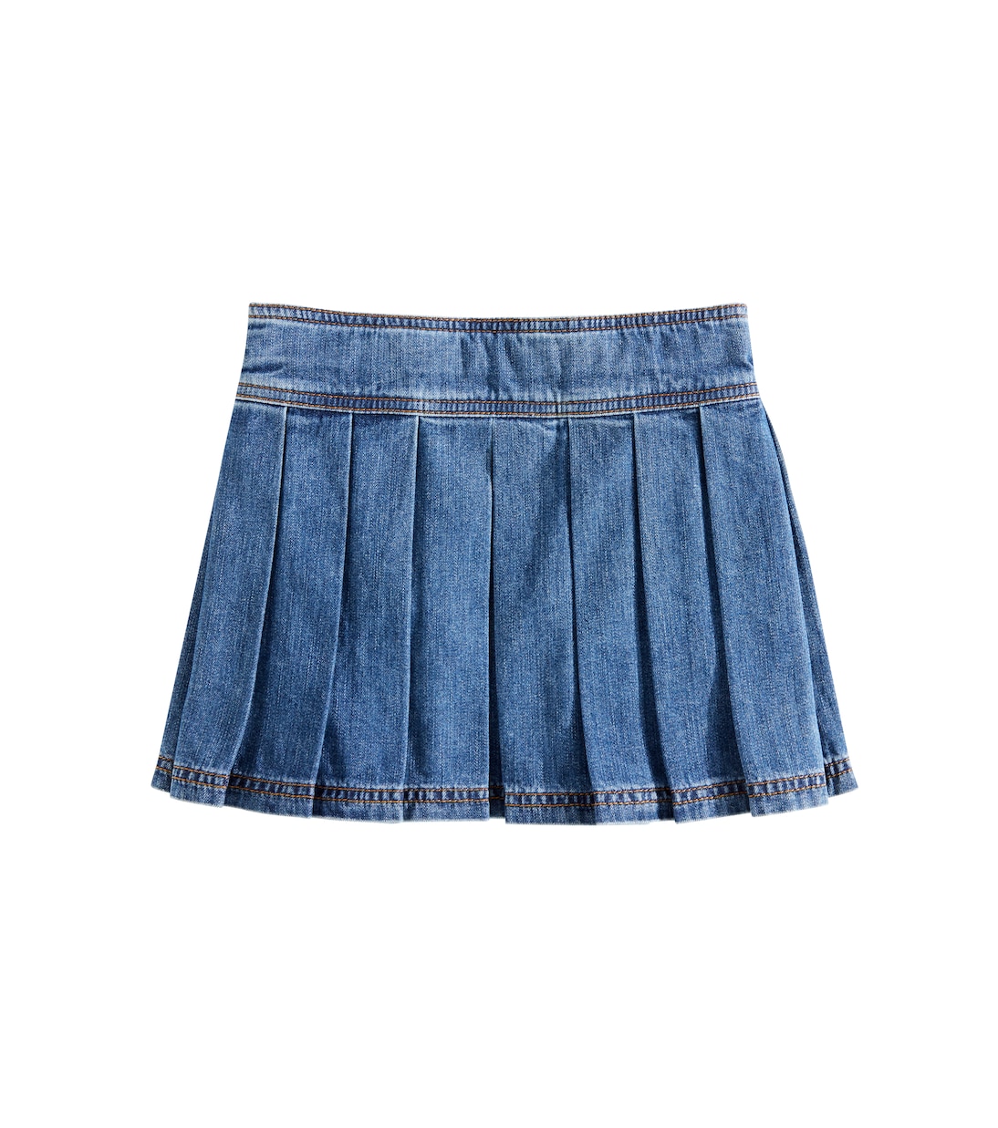 Falda de denim plisada | Versace Kids